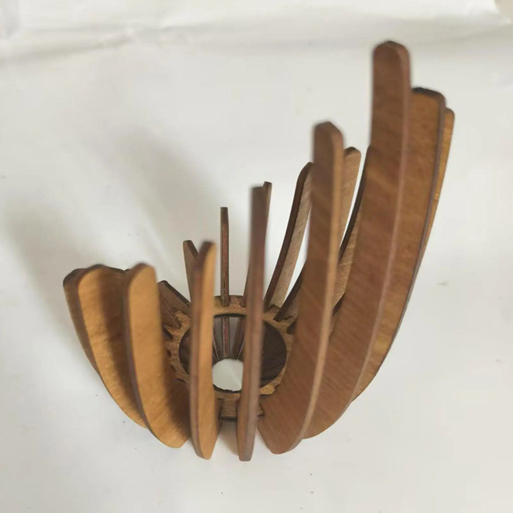Wooden Candle Holder Lotus-Shaped Candle Holder Wooden Creative Candlestick without Candles DIY Wooden Candle Holder Decoration