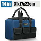 New Square Tool Bag with 30% More Capacity Waterproof Multi Pockets Tool Organizer Tool Pouch for Electrician Tools