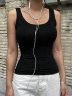Camisole Tank Soft Cotton Top Women Summer Outfits Tight And Sexy Tank Top Knitted Bottom Shirt And Sleeveless Top For Outerwear