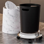 Large Capacity Trash Can Luxury Removable Litter Bins Living Room Rotating Wastebasket Food Recycle Dustbin Cleaning Supplies Lootquake LLC