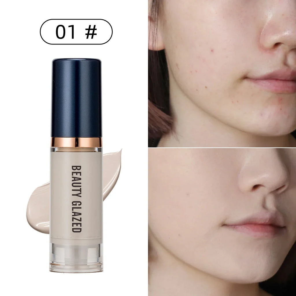 BEAUTY GLAZED 6 Color Liquid Foundation,Full Coverage, Long-Lasting, Waterproof, Natural Effect,Hydrating Lootquake LLC
