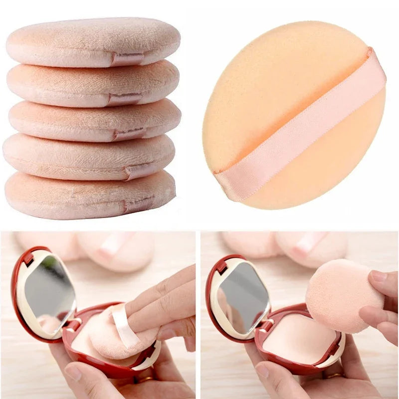 5/10pcs Professional Round Shape Facial Face Body Powder Foundation Puff Portable Soft Cosmetic Puff Makeup Foundation Sponge Lootquake LLC