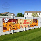 Halloween Theme Party 1.8m Banner Pumpkin Bloodstains Happy Halloween Outdoors Indoor Yard Hanging Decor Supplies Lootquake LLC