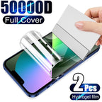 2Pcs Film for IPhone 12 13 Pro Max Mini Screen Protectors for IPhone 11 14 Pro XS Max X XR 6 6s 7 8 Plus SE Not Glass Anti-Scratch Eye-Protection HD Clear film Screen Protector Stevvex
