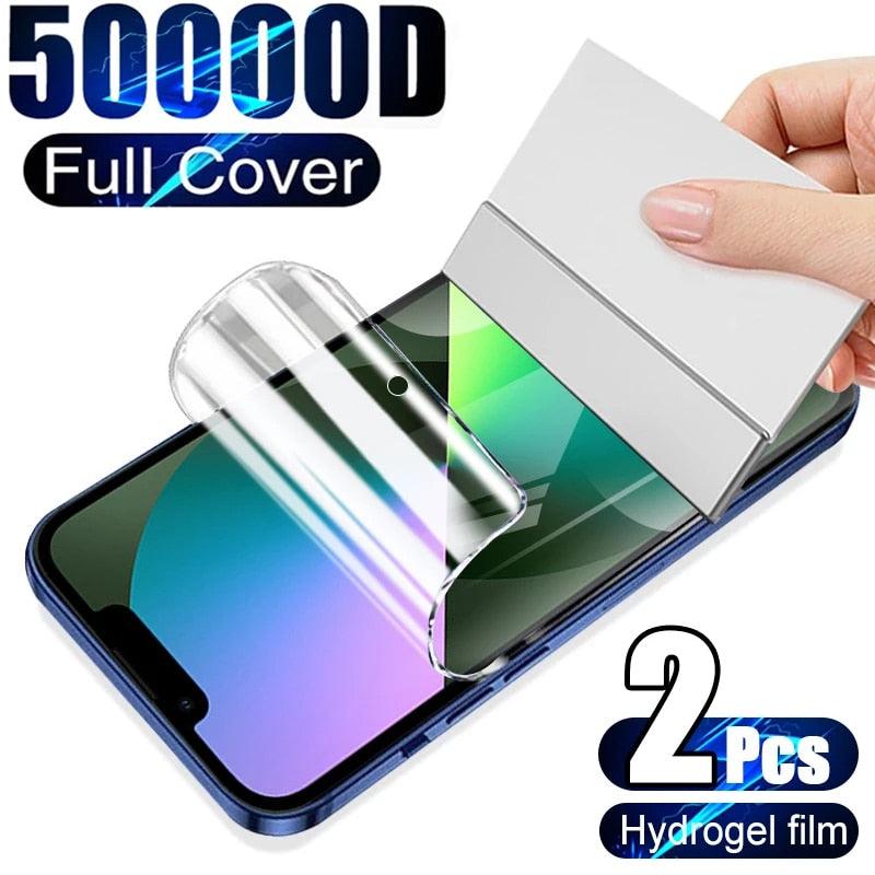 2Pcs Film for IPhone 12 13 Pro Max Mini Screen Protectors for IPhone 11 14 Pro XS Max X XR 6 6s 7 8 Plus SE Not Glass Anti-Scratch Eye-Protection HD Clear film Screen Protector Stevvex