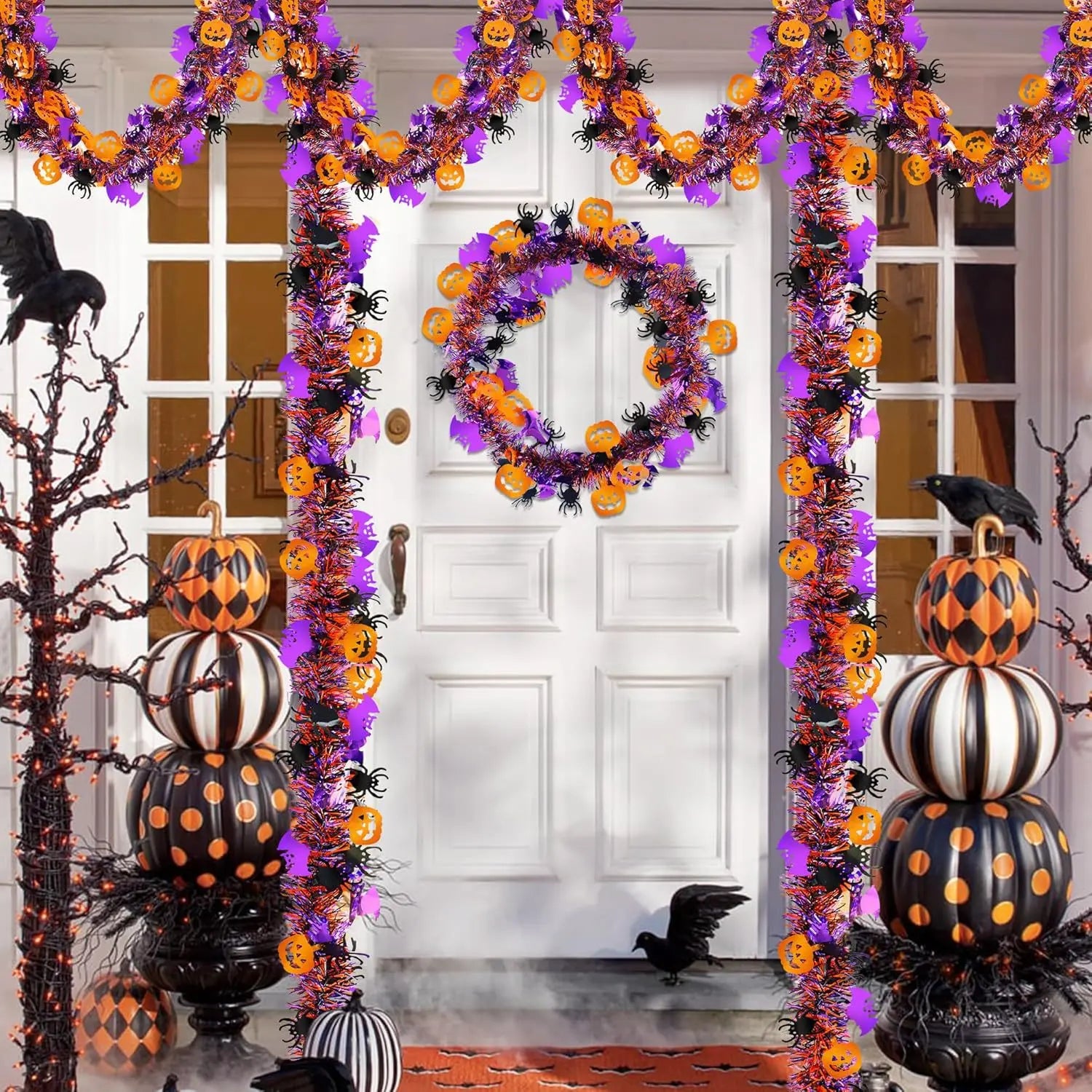 3PCS Halloween Party Streamers – Thickened Bat/Spider/Pumpkin Decor, Haunted House Hanging Garlands, Festive Halloween Deco Lootquake LLC