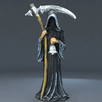 Holy Death Statue Standing Religious Decorative Figurine Grim Reaper Holding Scythe Statue Altar Halloween Lootquake LLC