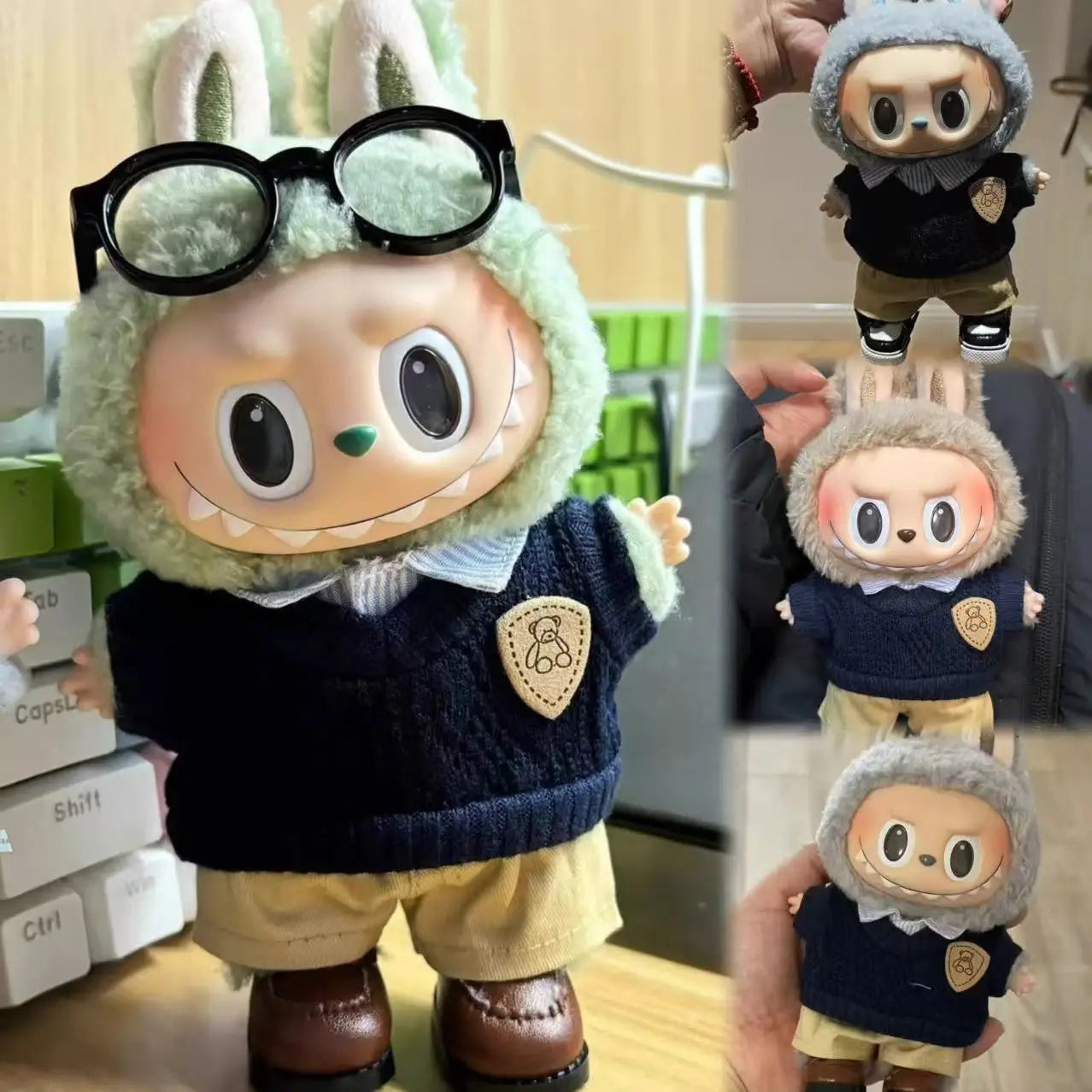 Labubu 17cm Clothes Outfit Accessories For The Monster Dolls Clothing Kid Gift Shirt Sweater Pants Shoes Student Uniforms Lootquake LLC