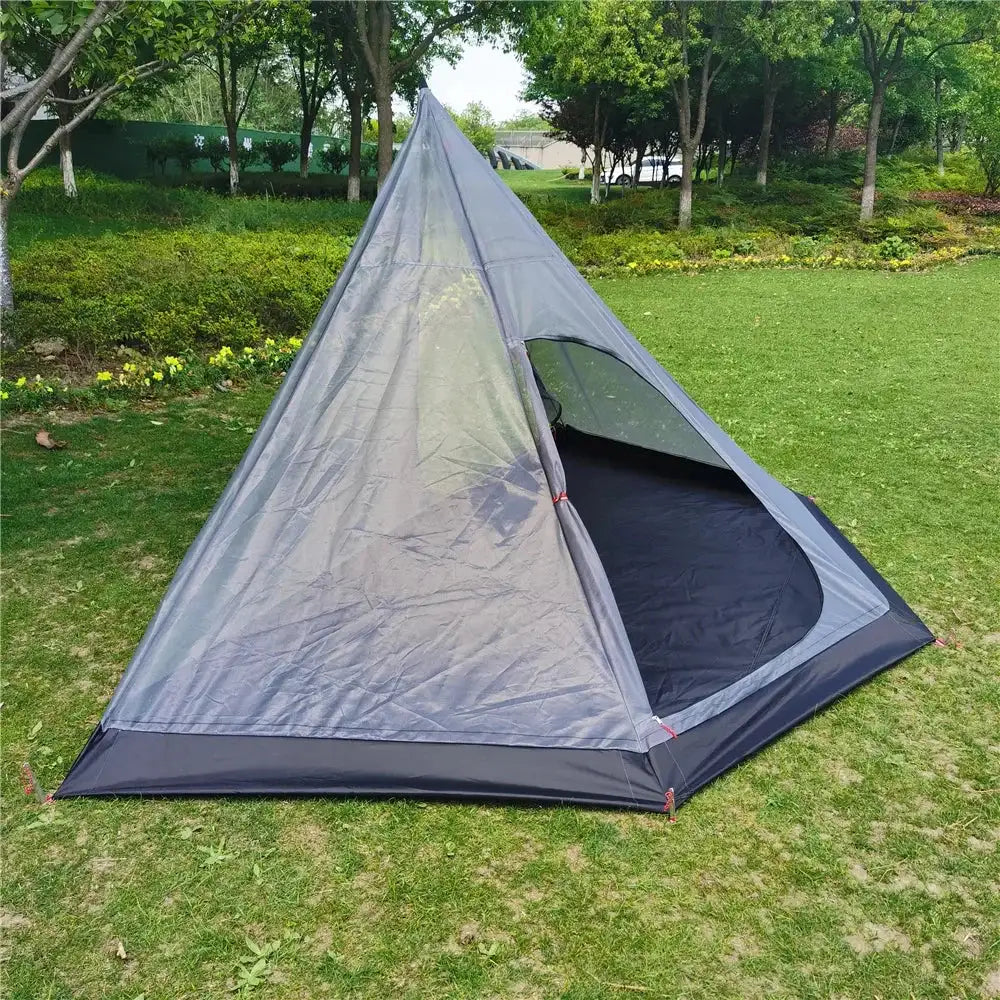 Ultralight Pyramid Tent‘s Inner Tent Outdoor Rodless Summer Mesh Tent Portable Backpacking Hiking Camping Teepee Inside Tent