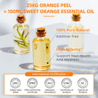 HIQILI 100ML Sweet Orange Essential Oils,100% Pure Nature for Aromatherapy, Diffuser, Humidifier, Massage, Fresh air, Candle Lootquake LLC