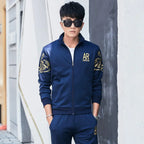 5XL 6XL Men's Plus Size Autumn Tracksuit Set THRIXINE