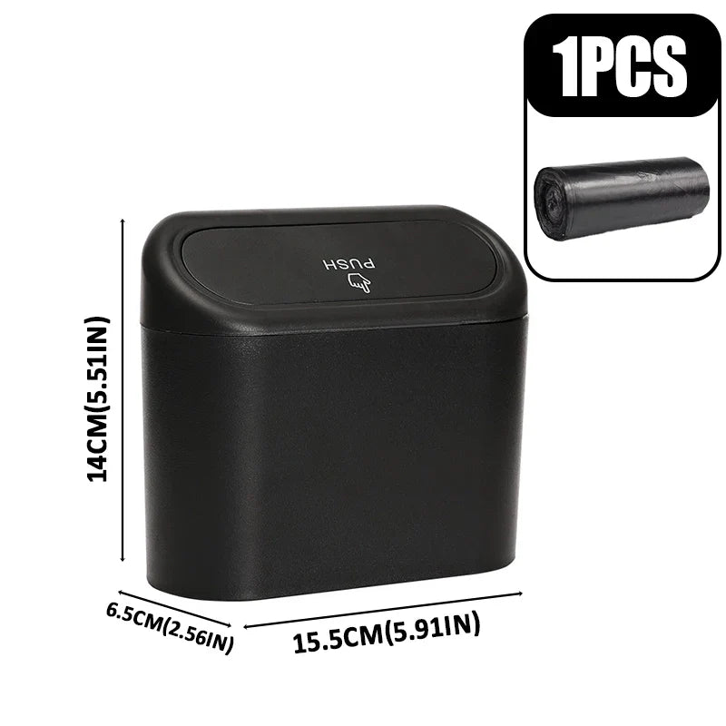 ABS square garbage bin, car mini garbage bin, suspended car dust storage box Lootquake LLC