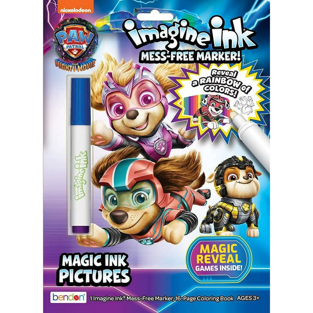 Bendon for PAW Patrol Mighty Pups 16-Page Imagine Ink Coloring Book Mess Free Magic Reveal Activity for Kids Aged 3+