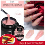 BORN PRETTY 60/30ml Hard Jelly Extension Nail Gel Polish French Nails Nude Pink White Clear Nail Supplies Gel for extension Lootquake LLC