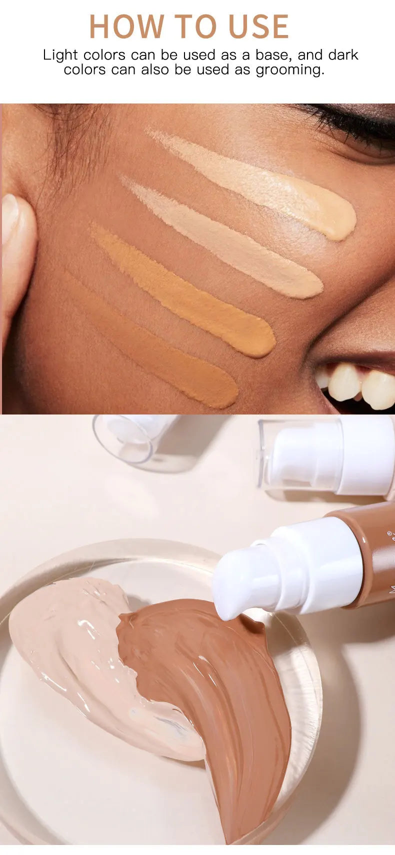 Liquid Foundation Effective Concealer Waterproof Sweat-resistant Makeup Professional Cosmetics Lootquake LLC
