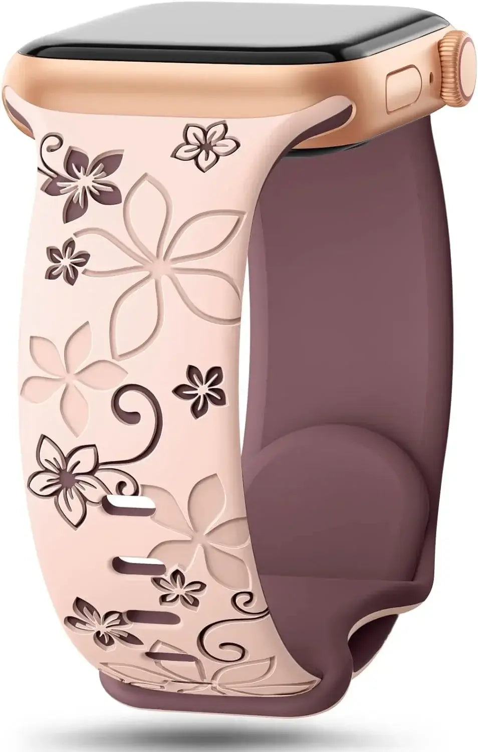 Apple Watch Silicone Band - Durable Floral Design Strap - SJB-DIAMOND ELITES