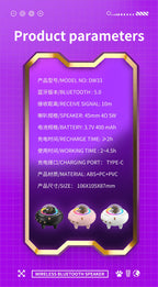 New Mini Computer Speaker Portable Bluetooth Speaker RGB LED Light UFO Spaceship Audio Wireless Speaker Best Gift Support TF