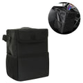 Trash Can with Lid and Storage Pockets 100% Leak Proof Organizer Waterproof Garbage Multipurpose Bin Black Load Dustbin for Car Lootquake LLC