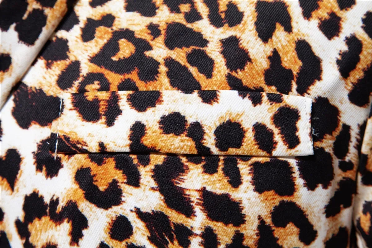 Men's Suit Jacket Leopard Print Suit Business Casual Party Suit Jacket Men Blazer  Coat Men Pi-Mart