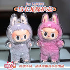 LABUBU V1 V2 transparent protective shell macaron standing protective cover dust cover doll labubu protector case Lootquake LLC