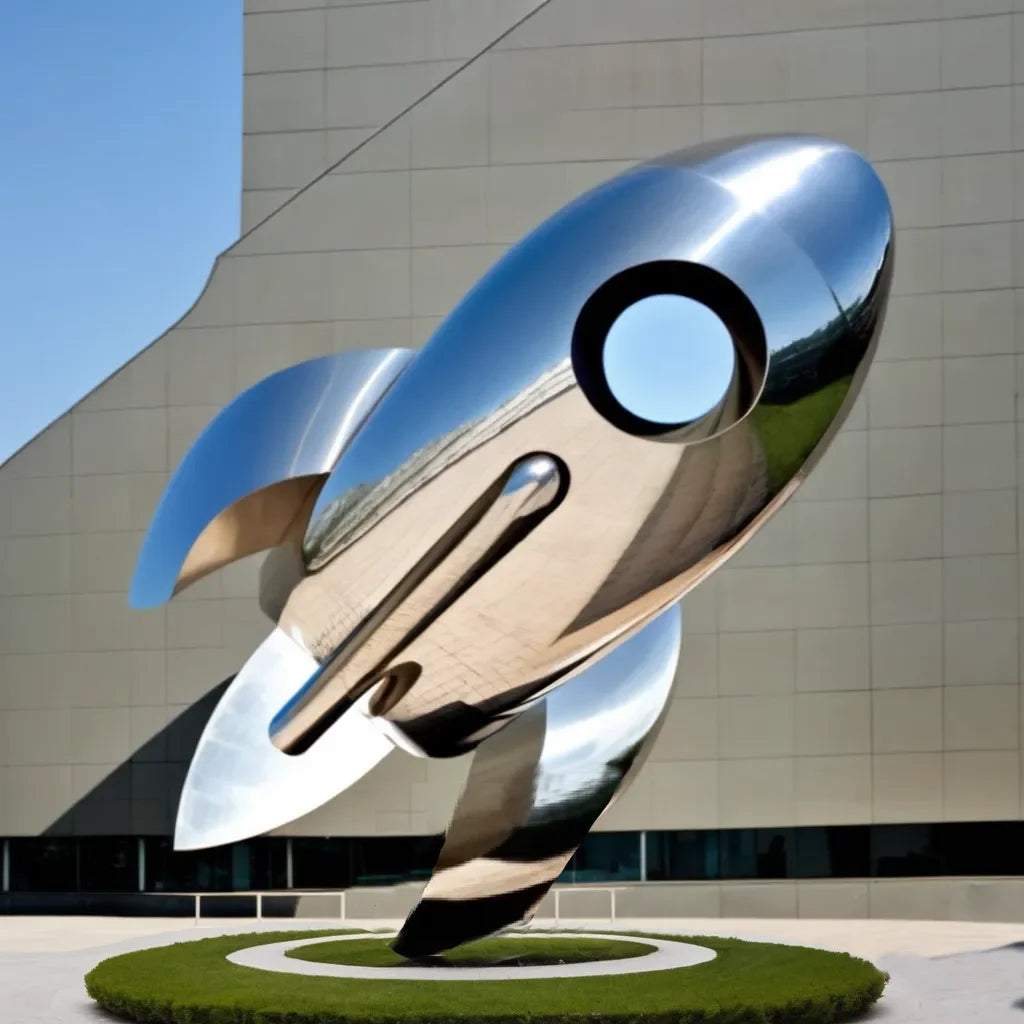 Cool Design outdoor abstract large stainless steel car statue Lootquake LLC