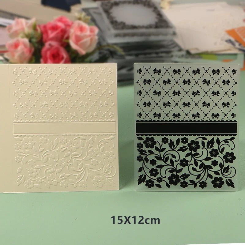 DUOFEN Crafts plastic embossing folder collection 2 paper embossing flower mold Christmas Birthday Easter day wedding Lootquake LLC