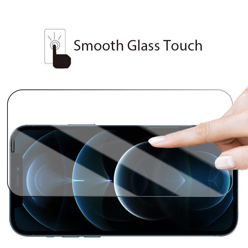 4in1 Tempered Glass for iPhone 13 12 Pro Max X XS XR 5 6 6S SE 2020 Protector for iphone 11 12 Mini 7 8 Plus Tempered Glass Screen Guard Protector For iPhone Stevvex