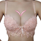 Women Lace Bra Sets Flower Printed Underwear Suit Sexy Lady Ultra-Thin Lingerie Comfortable Push Up Brassiere Outfit