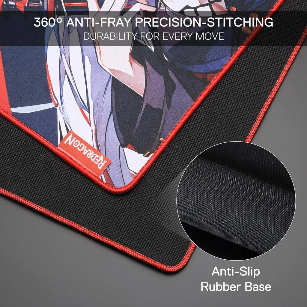 Redragon EISA P047 Anime Gaming Mouse Pad - Smooth Lycra Surface, Anti-Slip Rubber Base, Spill-Resistant, Durable 5mm Thick Lootquake LLC