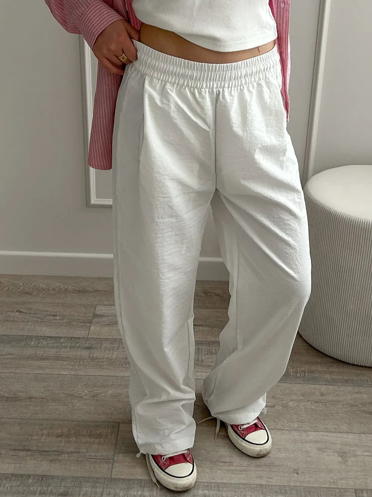 ChicEase High Waist Wide Leg Joggers THRIXINE