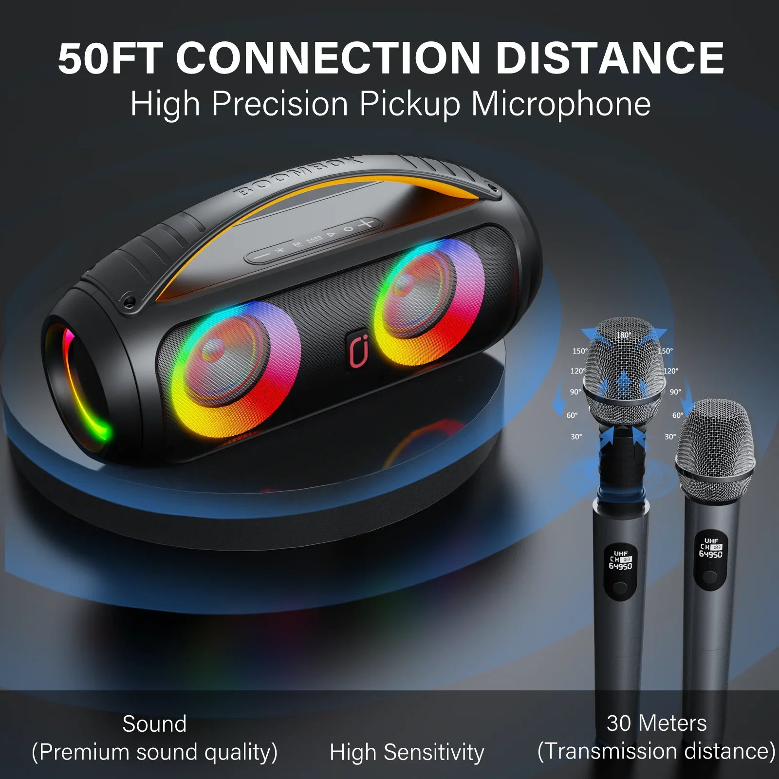 Portable Bluetooth Wireless Speaker, Loud Boombox Speaker with Subwoofer, Powerful Deep Bass Stereo Sound, IP65 Waterproof Lootquake LLC