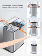 Smart Trash Can 20L 30 40 50 60 Liters Wastebasket Large Kitchen Garbage Cube Home Automatic Stainless Steel Garbage Bin Dustbin Lootquake LLC