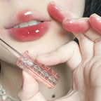 Cherry Pink Mirror Water Lip Gloss Lip Glaze Transparent Glass Lip Oil Waterproof Liquid Lipstick Nude Brown Clear Tint Makeup Lootquake LLC
