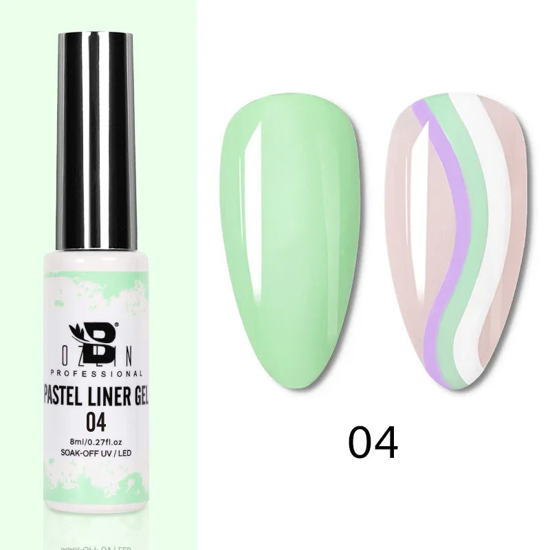 5ML Gold Silver Metallic Liner Paint Gel Polish Chrome Mirror Metal Effect Super Bright French UV LED Semi Permanent Nail Gel Lootquake LLC