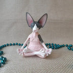 Sphinx Cat Buddha Statue - Meditation Yoga Sculpture for Garden Decor, Fantastical Art & Happy Cat Ornament Lootquake LLC