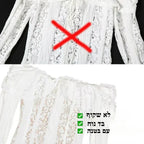 Oligai Lace Slim Mini Dress for Women Off The Shoulder Sexy Long Sleeves Club Party Dresses Bodycon Elegant Autumn Dress