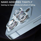 9H Tempered Glass Camera Cover Screen Protector Metal Individual Ring For iPhone Phone Glitter Camera Lens Protector Film For iPhone 14 13 12 11 Pro Max Luminous Lens Metal Glass Protective Cover Stevvex