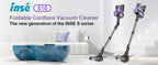 INSE S10 Cordless Vacuum Cleaner, 6-in-1 Stick Vacuum with 30Kpa 350W Suction, Max 50 Min Runtime Rechargeable Vacuum for Home