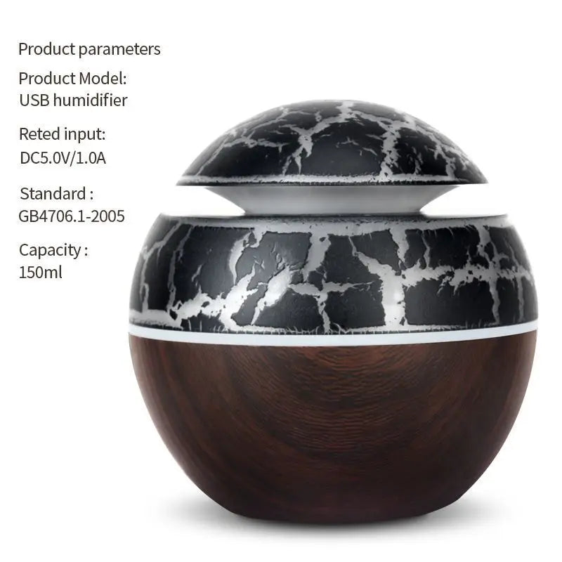 2024 Home Mushroom Head Bedroom Air Purifier USB Desktop Nebulizer Wood Texture Personalized Aromatherapy Machine Humidifier Lootquake LLC