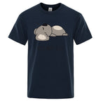 Need More Sleep Cartoons Bear Men Tshirt Street T-Shirts Hip Hop Unisex Tops Fashion Cotton Clothes Casual Breathable T Shirt