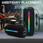 Outdoor Portable Bluetooth 53 Wireless Speaker IPX6 Waterproof High Power Audio RGB Lantern Subwoofer Lootquake LLC