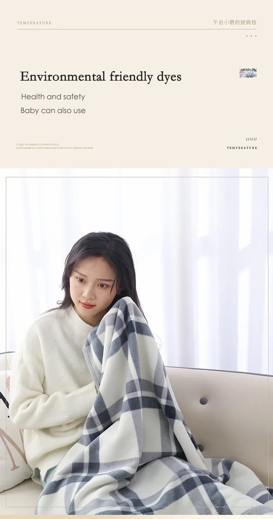Thick Plaid Blanket Warm Winter Wearable Blanket Adults Office Travel Soft Fleece Throw Blankets With Button Home Shawl Lootquake LLC
