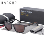BARCUR Sports Polarized Sunglasses for Men Lightweight TR90 Square Fishing & Travel Eyewear UV400 Protection Men Accessory Stevvex