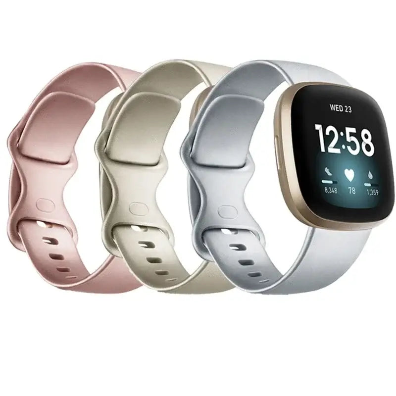 Fitbit Versa & Sense Silicone Bands - Lightweight Minimalist Design - SJB-DIAMOND ELITES