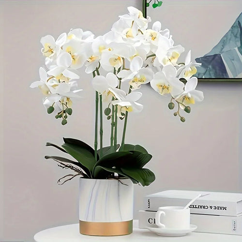 1Pcs Artificial Flowers Bouquet Butterfly Orchid Fake Flowers Phalaenopsis for Home Decor Garden Wedding Decoration Accessories Lootquake LLC