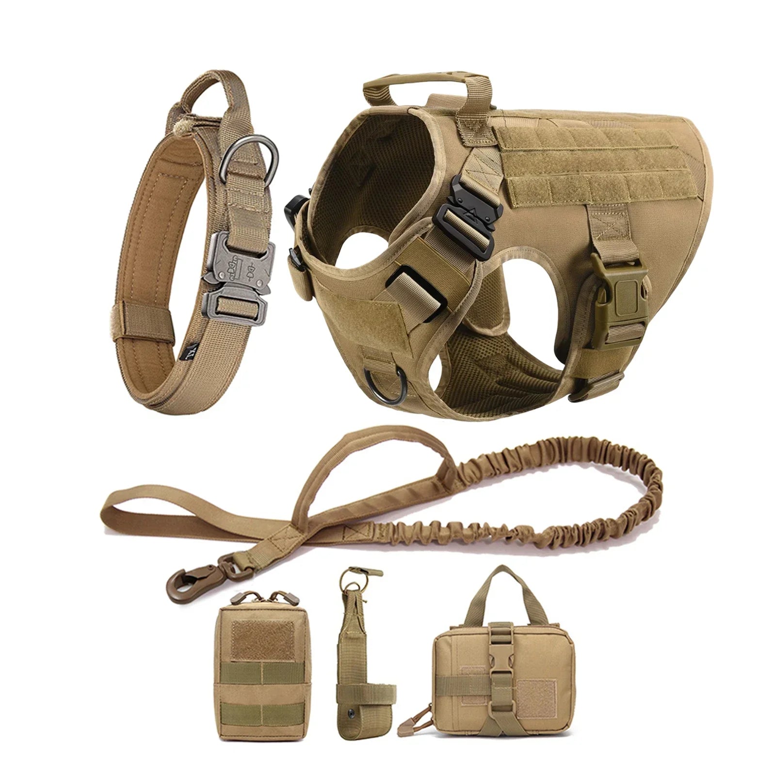 Ultimate Explorer Tactical Dog Harness & Leash Set Fashioned Furbabies
