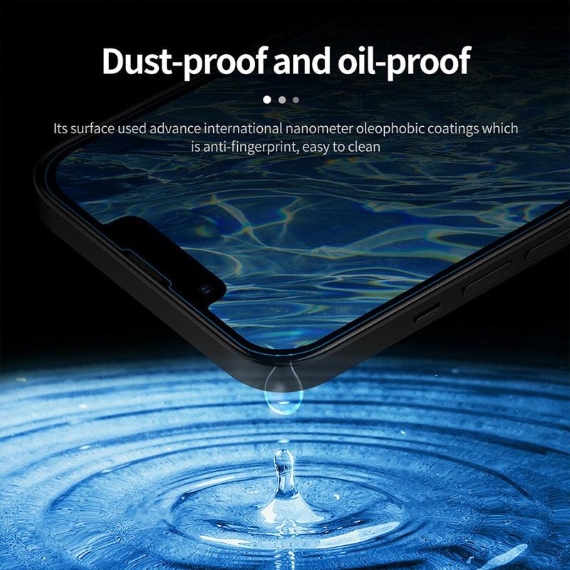 4PCS Tempered Glass for iPhone 11 12 13 14 Pro XR X XS Max Screen Protector on for iPhone 12 Pro Max Mini 7 8 6 6S Plus SE Glass Tempered Glass Easy Frame Installation HD Ultra-Thin Screen Protector Stevvex