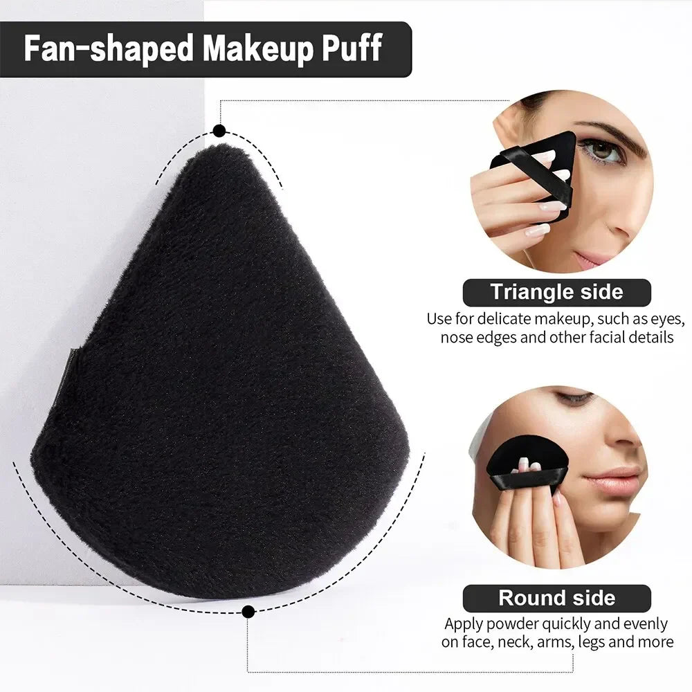 Wholesale 10/ 12 Pcs Triangle Powder Puff Wet Dry Use For Loose Powder Liquid Cosmetic Soft Plush Powder Puff Makeup Foundation Lootquake LLC