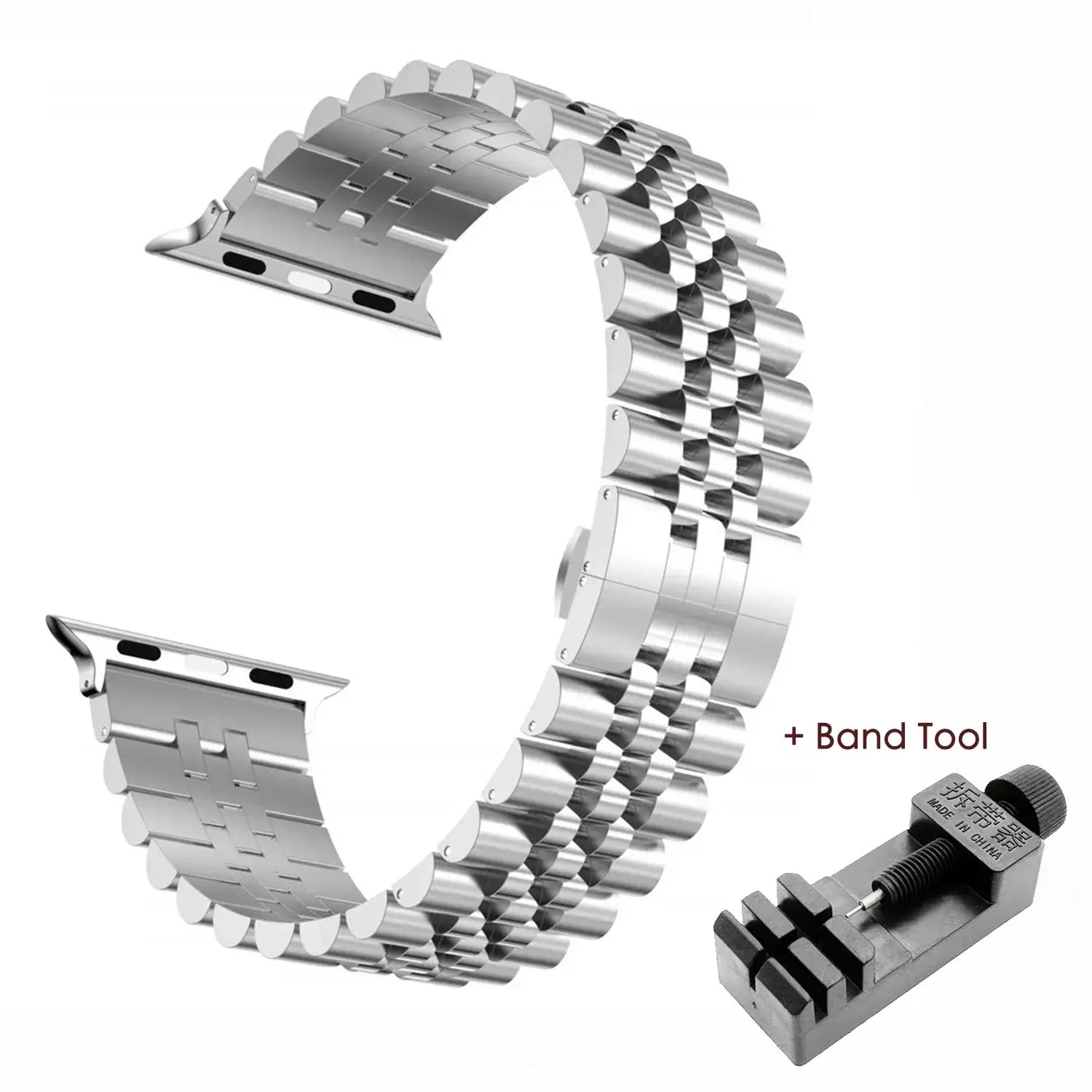 Apple Watch Stainless Steel Strap - Elegant Durable Design - SJB-DIAMOND ELITES