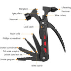 TrailMaster: Compact Multitool & Tactical Hammer THRIXINE